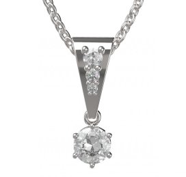BG zlatý přívěšek 1294 Bílé zlato - 585 Diamant