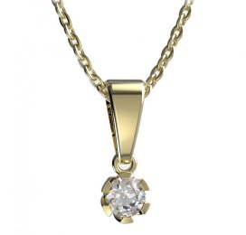 BG zlatý přívěšek 870 Žluté zlato - 585 Diamant