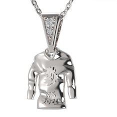 BG přívěšek Hokejový dres 1390 Stříbro 925 - rhodium Bílý kubický zirkon