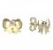 BeKid, Gold kids earrings -1279 - Switching on: Brizura 0-3 roky, Metal: Yellow gold 585, Stone: White cubic zircon