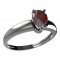 BG prsten s kapkovitým kamenem 495-I - Kov: Stříbro 925 - rhodium, Kámen: Granát