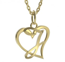 BG zlatý přívěsek písmenko J - 1419 Žluté zlato - 585