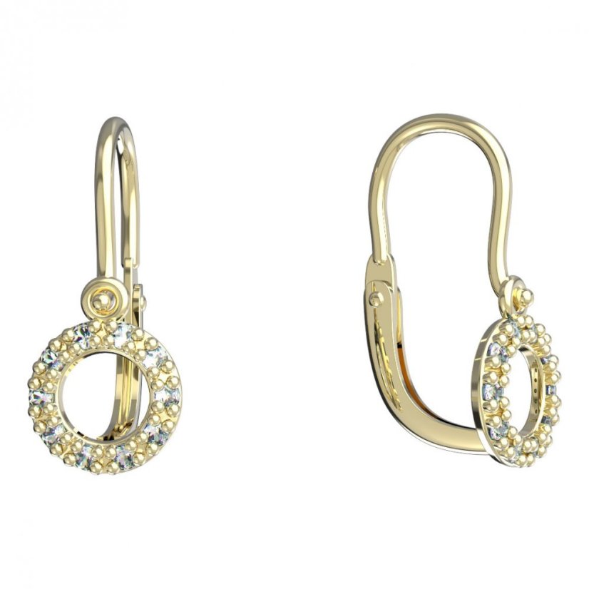 BeKid dětské náušnice 836 Žluté zlato - 585 Diamant