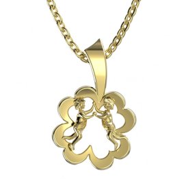 BG zlatý přívěsek 041 blíženci Žluté zlato - 585