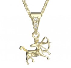 BG zlatý přívěšek Střelec 040 Žluté zlato - 585 Diamant