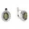 BG Earring - 728 - Switching on: English, Metal: Silver 925 - rhodium, Stone: Garnet