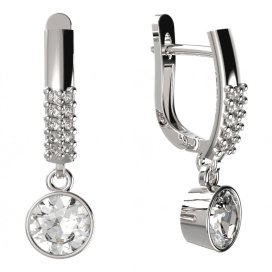 BG zlaté náušnice 724 Bílé zlato - 585 Diamant