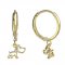 BeKid, Gold kids earrings -1159 - Switching on: Circles 15 mm, Metal: Yellow gold 585, Stone: Diamond