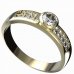 BG zlatý diamantový prstýnek 555 F - Kov: Žluté zlato 585, Kámen: Diamant lab-grown