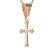 BG zlatý diamantový přívěšek křížek 1110 Růžové zlato 585 (30-90dní) Diamant lab-grown