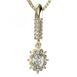 BG zlatý přívěšek  953 Žluté zlato - 585 Diamant