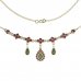 BG necklace 054-2 - Metal: Silver 925 - rhodium, Stone: Garnet