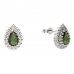 BG earring drop stone -  454 - Metal: Silver 925 - rhodium, Stone: Garnet