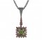BG pendant square stone 499-B - Metal: Silver 925 - rhodium, Stone: Garnet