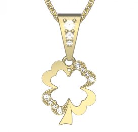 BG zlatý přívěšek 1170 Žluté zlato - 585 Diamant