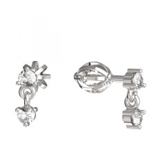 BG zlaté náušnice 784 Bílé zlato - 585 Diamant