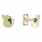 BeKid dětské zlaté náušnice 1276 - kočička - Zapínání: Brizura 0-3 roky, Kov: Žluté zlato 585, Kámen: Bílý kubický zirkon