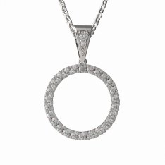 BG zlatý přívěšek kruh  1155/26 Bílé zlato - 585 Diamant