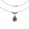 BG necklace 991 - Metal: Silver 925 - rhodium, Stone: Garnet