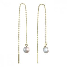 BeKid dětské náušnice 1291 s perlou Žluté zlato - 585