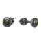 BG garnet earring 737 - Switching on: Puzeta, Metal: Silver 925 - rhodium, Stone: Moldavite