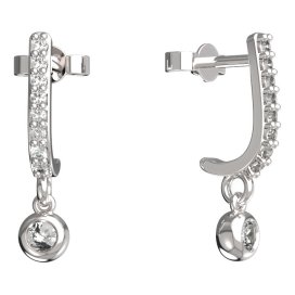 BG zlaté náušnice 101 Bílé zlato - 585 Diamant