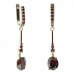 BG earring oval 493-B94 - Metal: Silver 925 - rhodium, Stone: Garnet
