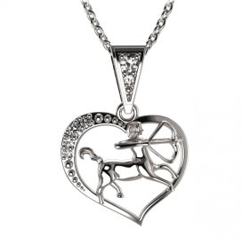 BG zlatý přívěšek Střelec 042 Bílé zlato - 585 Bílý kubický zirkon