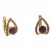 BG earring circular 473-90 - Metal: Silver 925 - rhodium, Stone: Garnet
