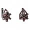 BG náušnice ve tvaru hvězdy 520-90 - Kov: Stříbro 925 - rhodium, Kámen: Granát