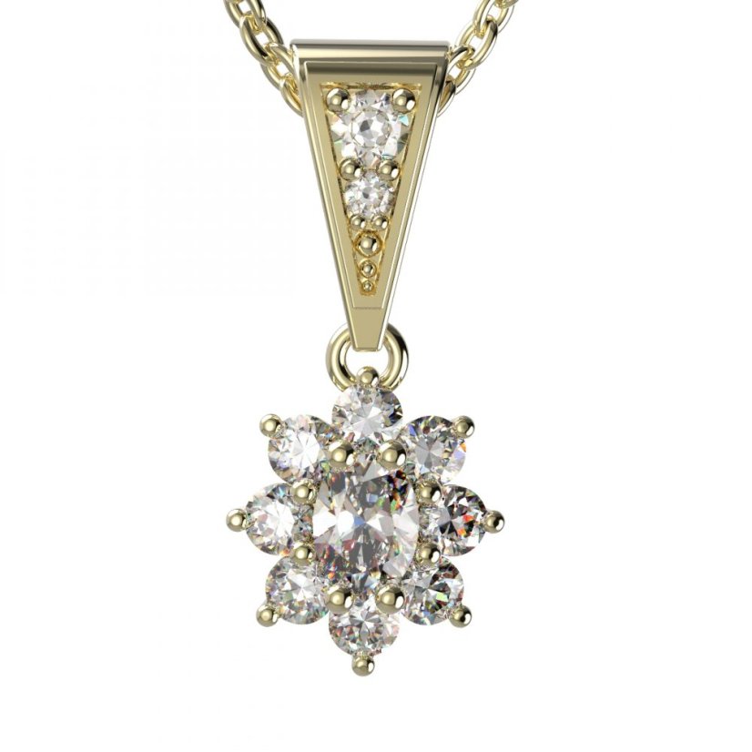 BG zlatý přívěšek  627 Žluté zlato - 585 Diamant