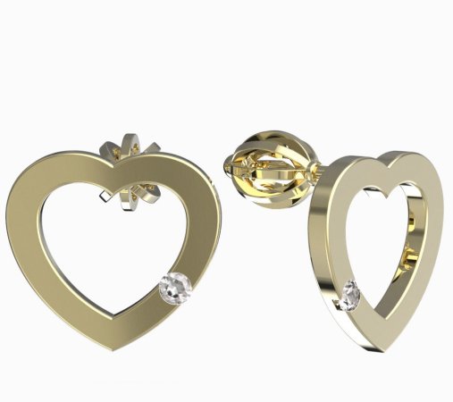 BeKid dětské náušnice 1554 Žluté zlato - 585 Diamant