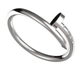 BG zlatý prsten hřebík 1452 Bílé zlato - 585