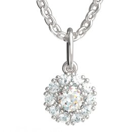 BeKid dětský přívěšek kytička 851 Bílé zlato - 585 Diamant
