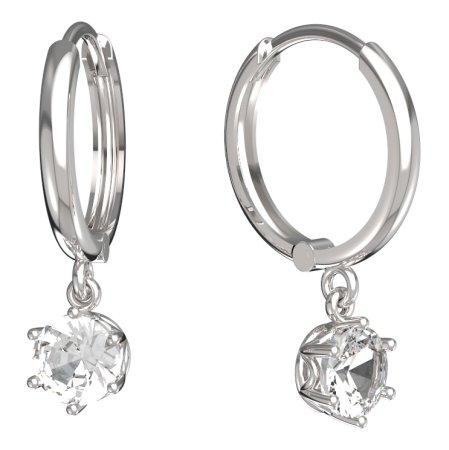 BeKid dětské náušnice 1295 Bílé zlato - 585 Diamant