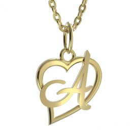 BG zlatý přívěsek písmenko A - 1410 Žluté zlato - 585
