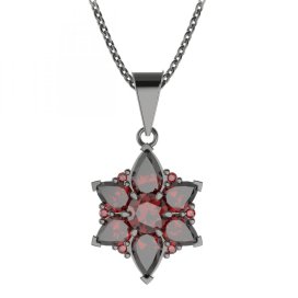 BG přívěs solitérní 409-0 Stříbro 925 - ruthenium (30-90dní) Granát