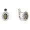 BG earring oval 433-07 - Metal: Silver 925 - rhodium, Stone: Garnet