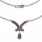 BG náhrdelník 255 - Kov: Stříbro 925 - rhodium, Kámen: Granát