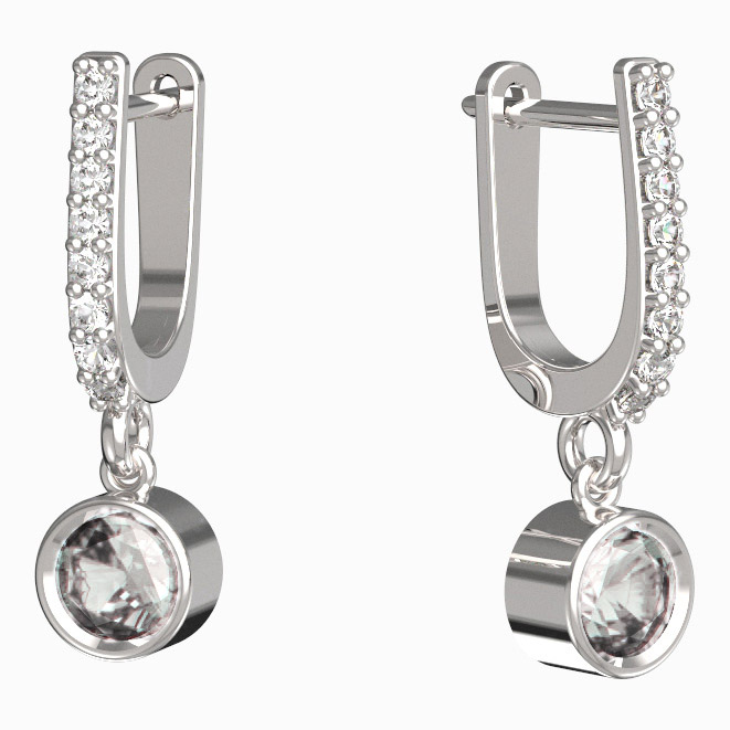 BeKid dětské náušnice 771 Bílé zlato - 585 Diamant