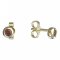 BG garnet/moldavit earring 101 - Metal: Silver - gold plated 925, Stone: Garnet