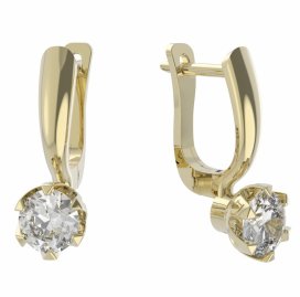 BG zlaté náušnice 872 Žluté zlato - 585 Diamant