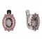 BG earring oval 250-07 - Metal: Silver 925 - rhodium, Stone: Garnet