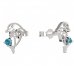 BeKid, Gold kids earrings -1183 - Switching on: Puzeta, Metal: White gold 585, Stone: Light blue cubic zircon