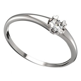 BG zlatý diamantový prstýnek 883 I Bílé zlato - 585 Diamant lab-grown