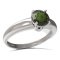 BG prsten s kulatým kamenem 473-I - Kov: Stříbro 925 - rhodium, Kámen: Granát