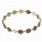 BG bracelet 157 - Metal: Yellow gold 585, Stone: Moldavite and cubic zirconium