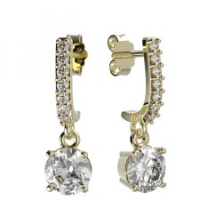 BG zlaté náušnice 727 Žluté zlato - 585 Diamant