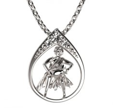 BG zlatý diamantový přívěšek Vodnář 047 Bílé zlato - 585 Diamant lab-grown