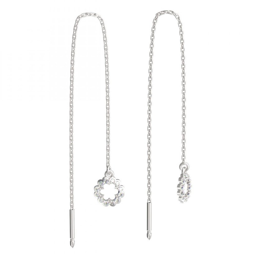 BeKid dětské náušnice 855 Bílé zlato - 585 Diamant